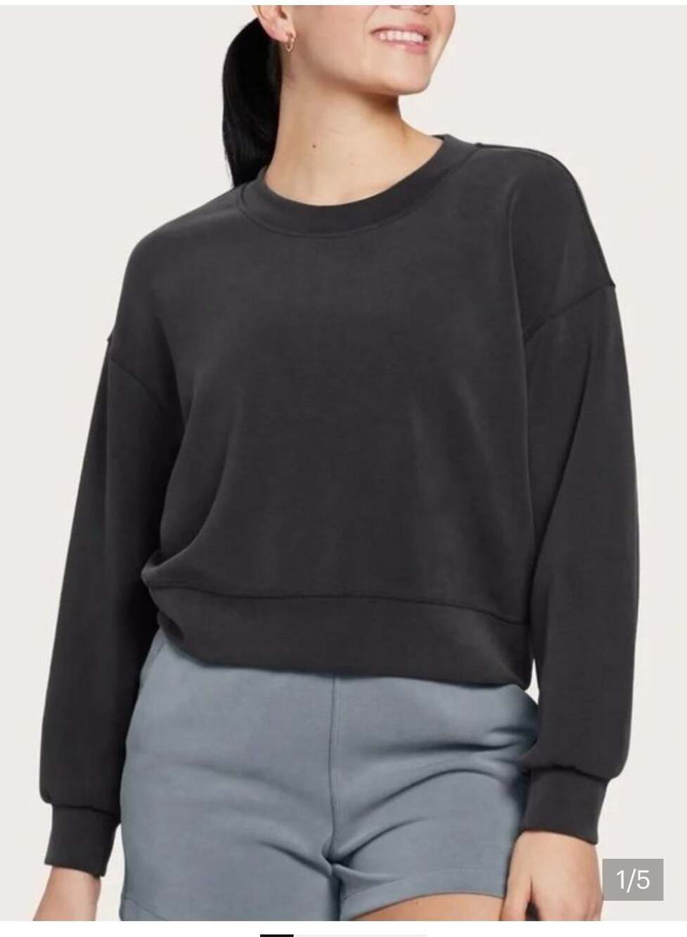Lululemon x Peloton Softstreme Perfectly Oversized Cropped Crew Sweatshirt